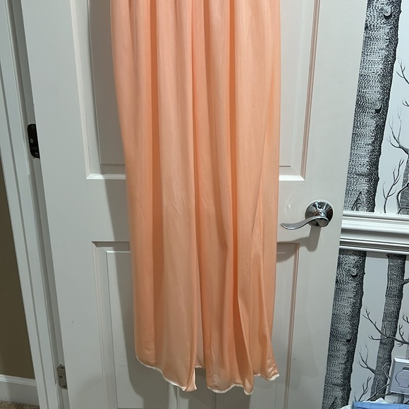 VINTAGE PEACH PEIGNOIR ROBE-X SMALL OR SMALL - Picture 3 of 9